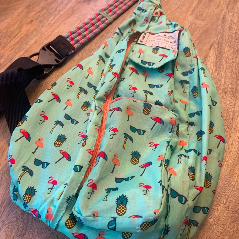 Kavu Flamingo Beach Rope Sling Bag